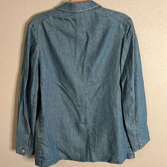 Margot Cotton & Linen Denim Blazer NWT - Picture 9 of 10
